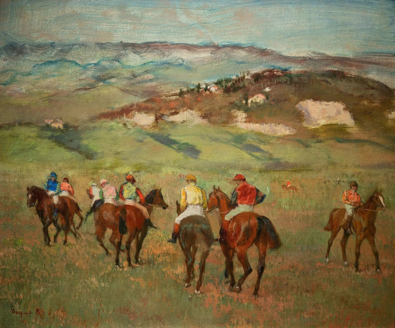 Fantini a cavallo davanti alle colline lontane - Edgar Degas