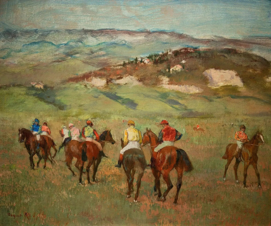 Fantini a cavallo davanti alle colline lontane - Edgar Degas