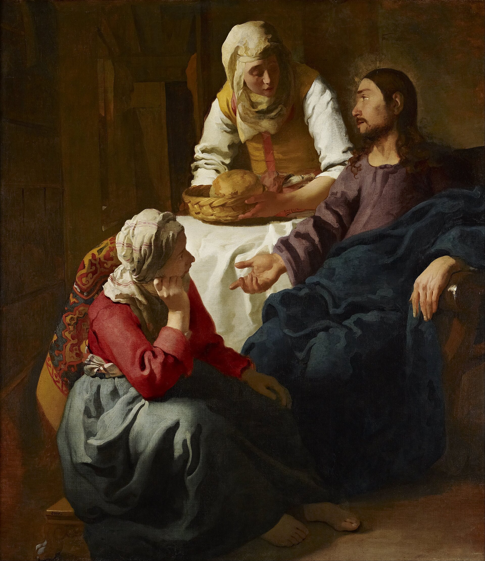 Le Christ chez Marthe et Marie - Johannes Vermeer