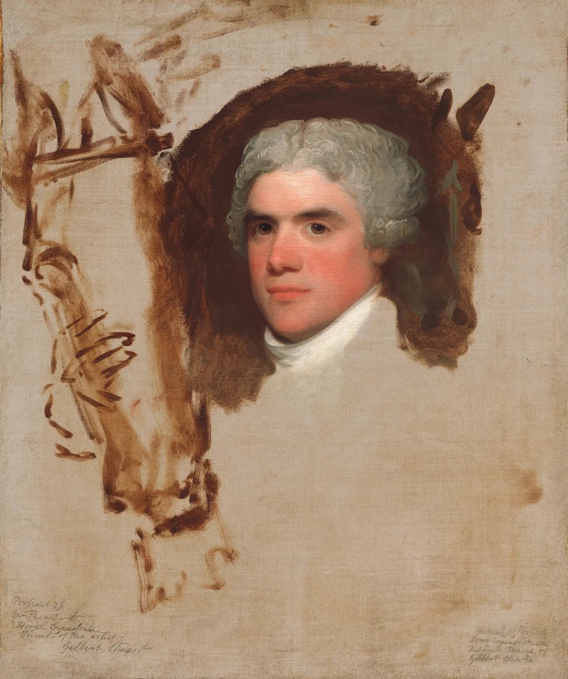 John Bill Ricketts - Gilbert Stuart image 1 copie peinte à la main à l’huile