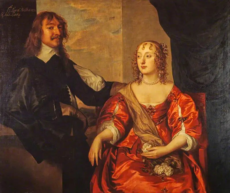 John Hamilton, 1er barone Belhaven, décédé en 1679. Royaliste (avec son épouse, Margaret Hamilton) - Antoine van Dyck
