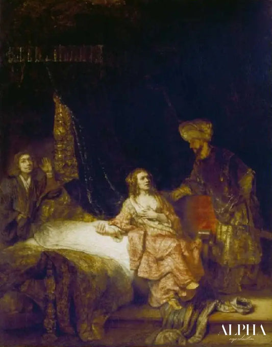 Joseph et la femme de Potiphar - Rembrandt van Rijn - Reproductions de tableaux et peintures haut de gamme