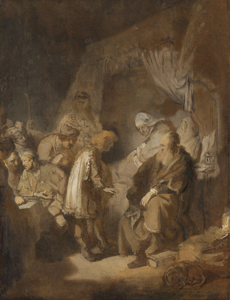 Giuseppe che racconta i suoi sogni ai genitori e ai fratelli - Rembrandt