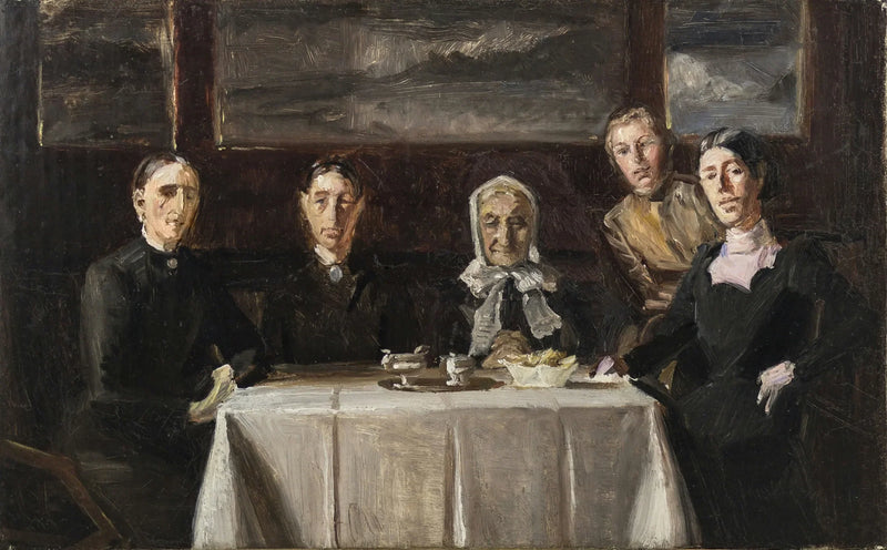 Giorno di Natale 1900. Schizzo di composizione senza uomini. - Michael Peter Ancher
