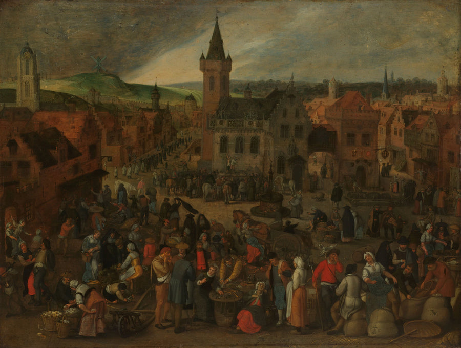 Jour de marché dans une ville flamande - Sébastien Vrancx