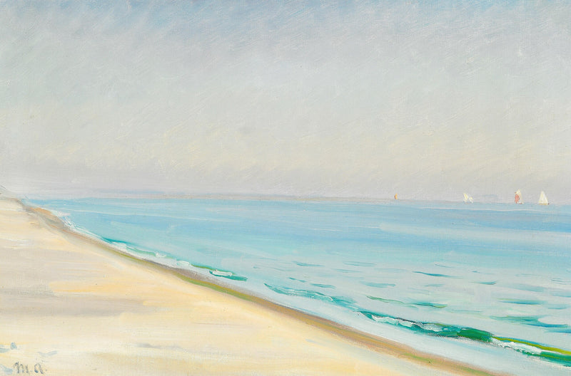 Giornata estiva a Skagen Senderstrand. (Michael Ancher) - Michael Peter Ancher