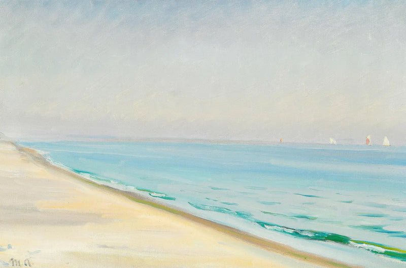 Giornata estiva a Skagen Senderstrand. (Michael Ancher) - Michael Peter Ancher