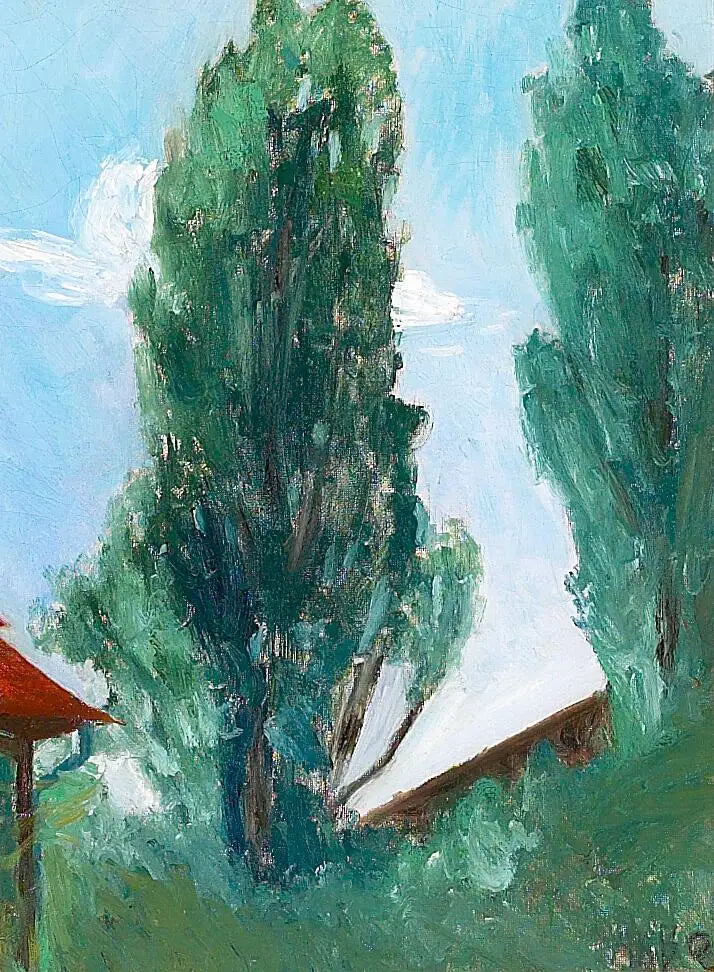 Giornata estiva con grandi tre. - H. A. Brendekilde