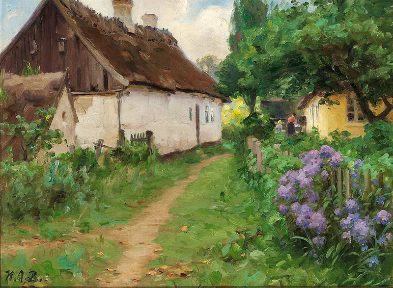 Giornata estiva vicino a una fattoria. - H. A. Brendekilde