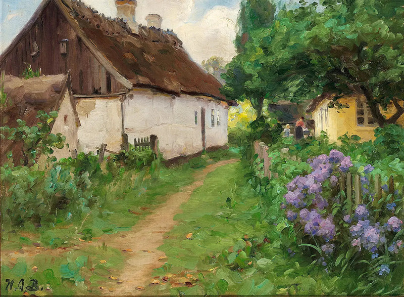 Giornata estiva vicino a una fattoria. - H. A. Brendekilde
