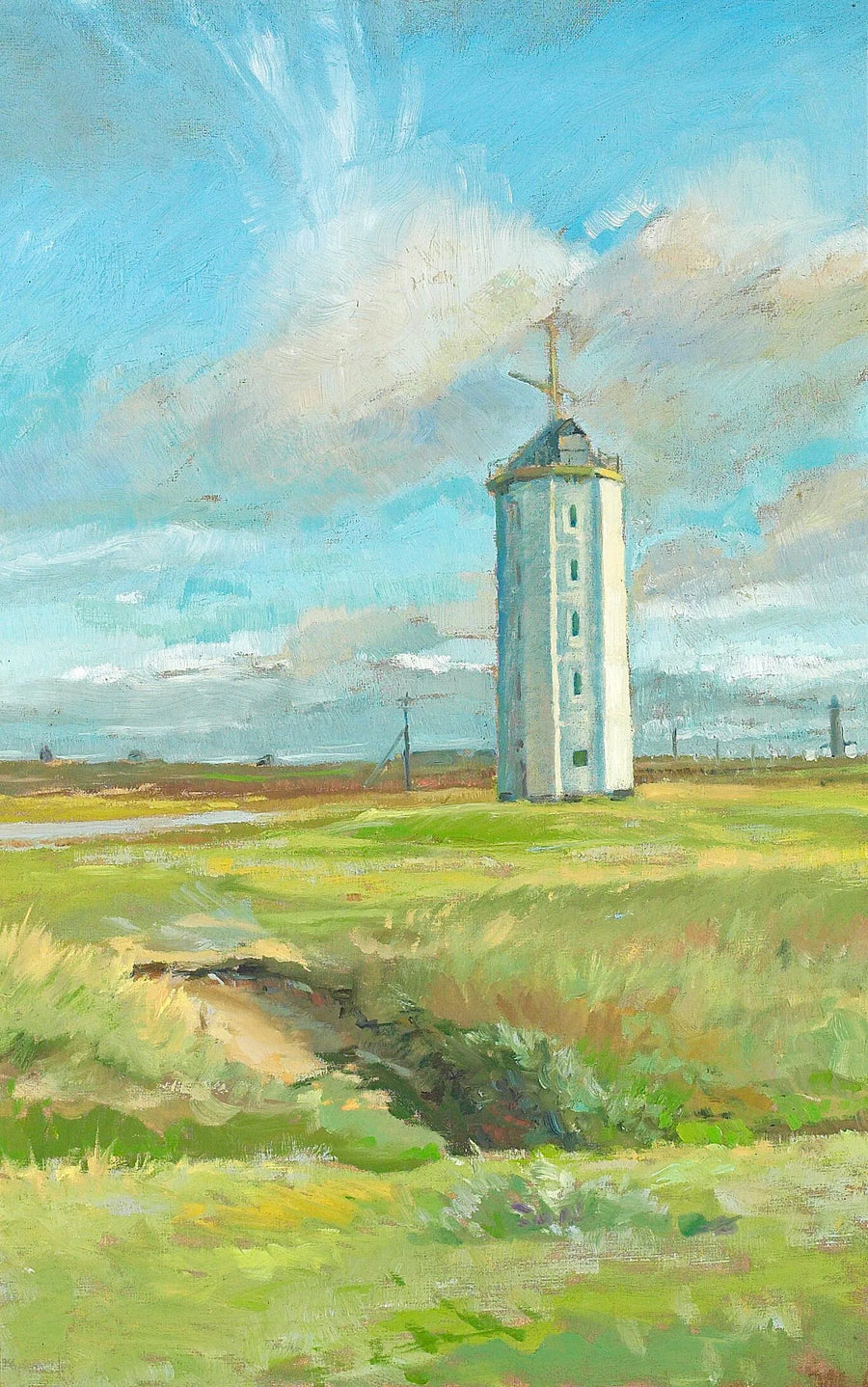 Giornata primaverile al faro bianco di Skagen. -Michael Peter Ancher