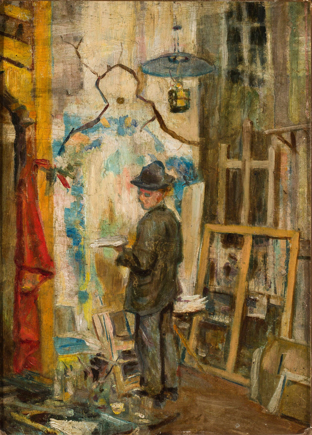 J��zef Mehoffer in studio - Stanis��aw Wyspian��ski