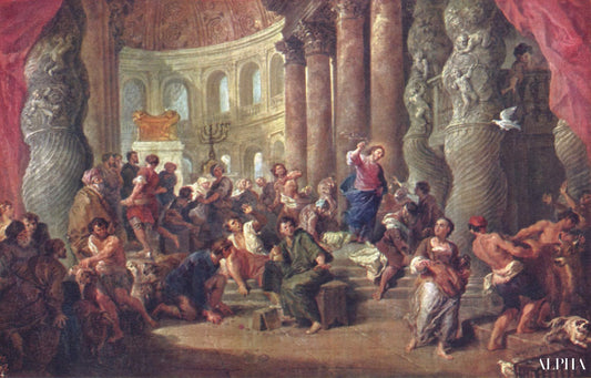 Jsésus Christ chasse les marchands du Temple - Giovanni Paolo Panini - Reproductions de tableaux et peintures haut de gamme