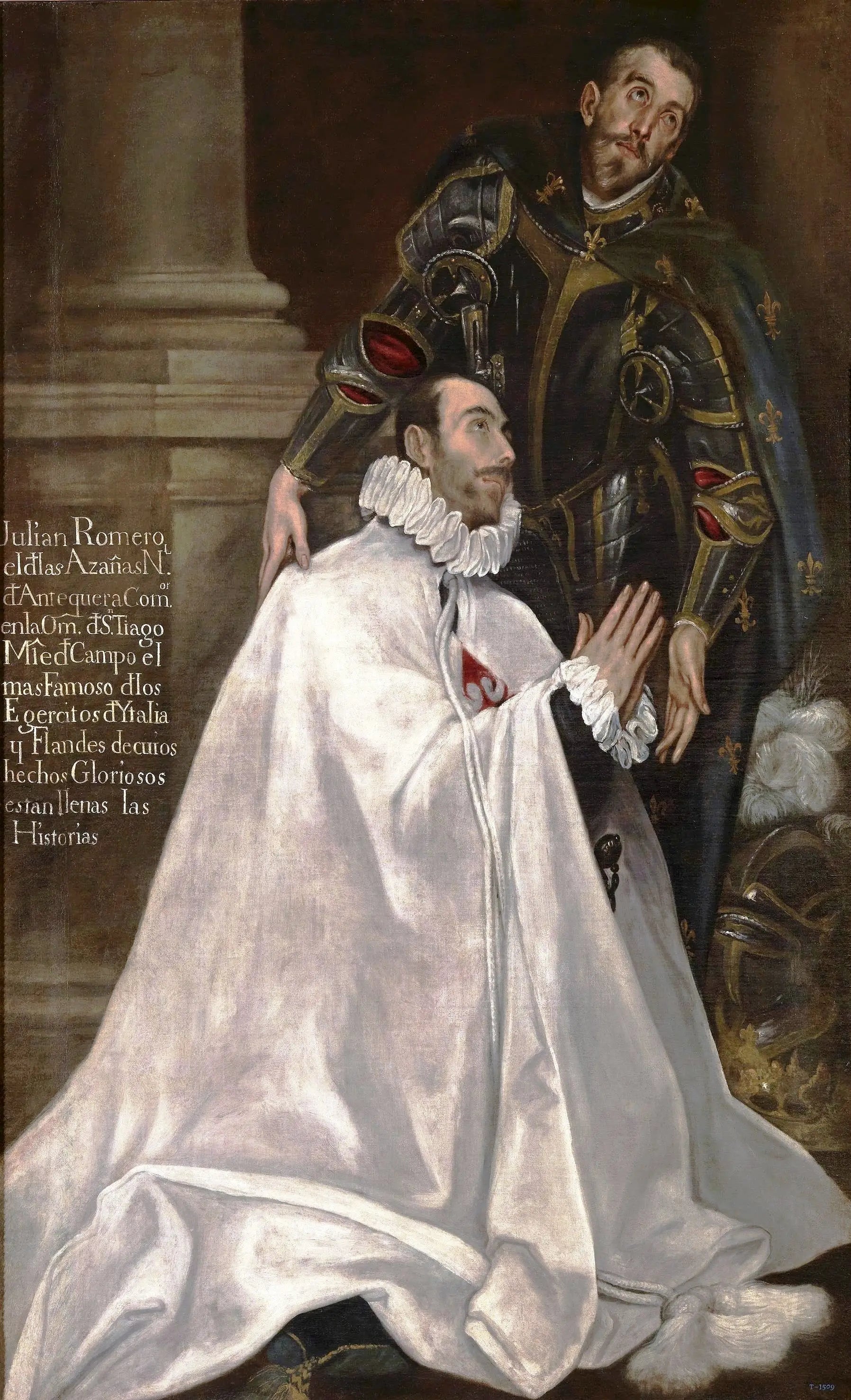 Julián Romero et son fils Saint Patron - El Greco image 1 copie peinte à la main à l’huile