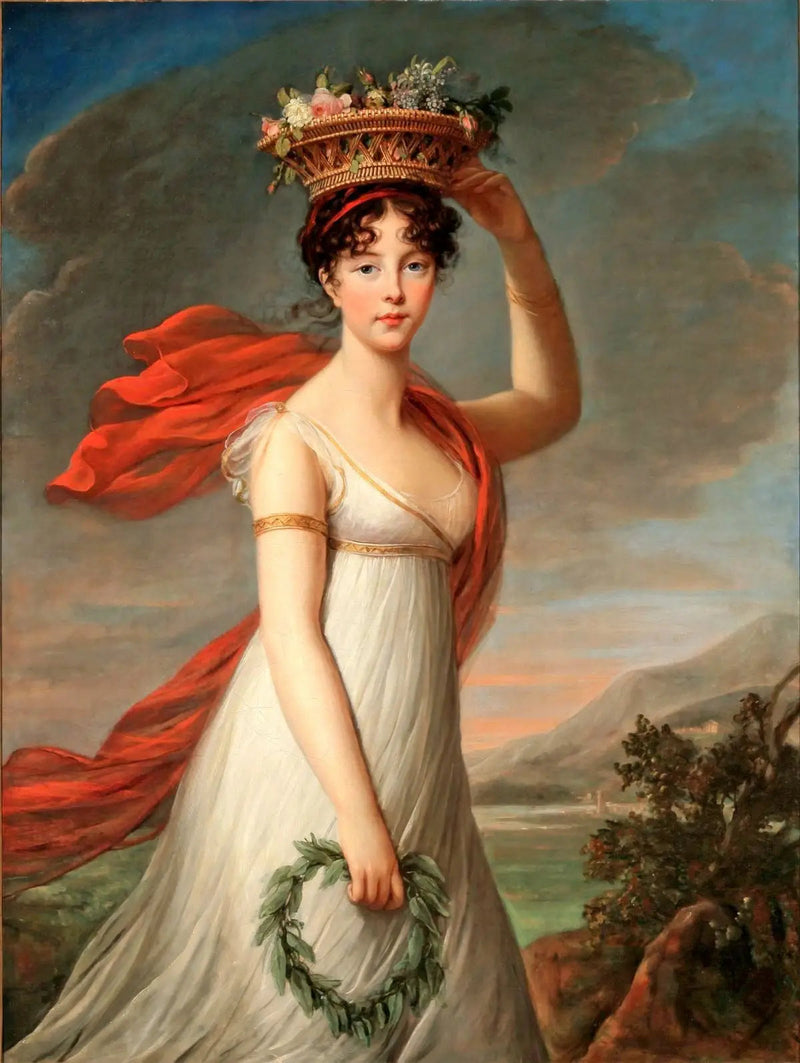 Julie nel ruolo di Flora, dea romana dei fiori - Élisabeth Vigeé Le Brun