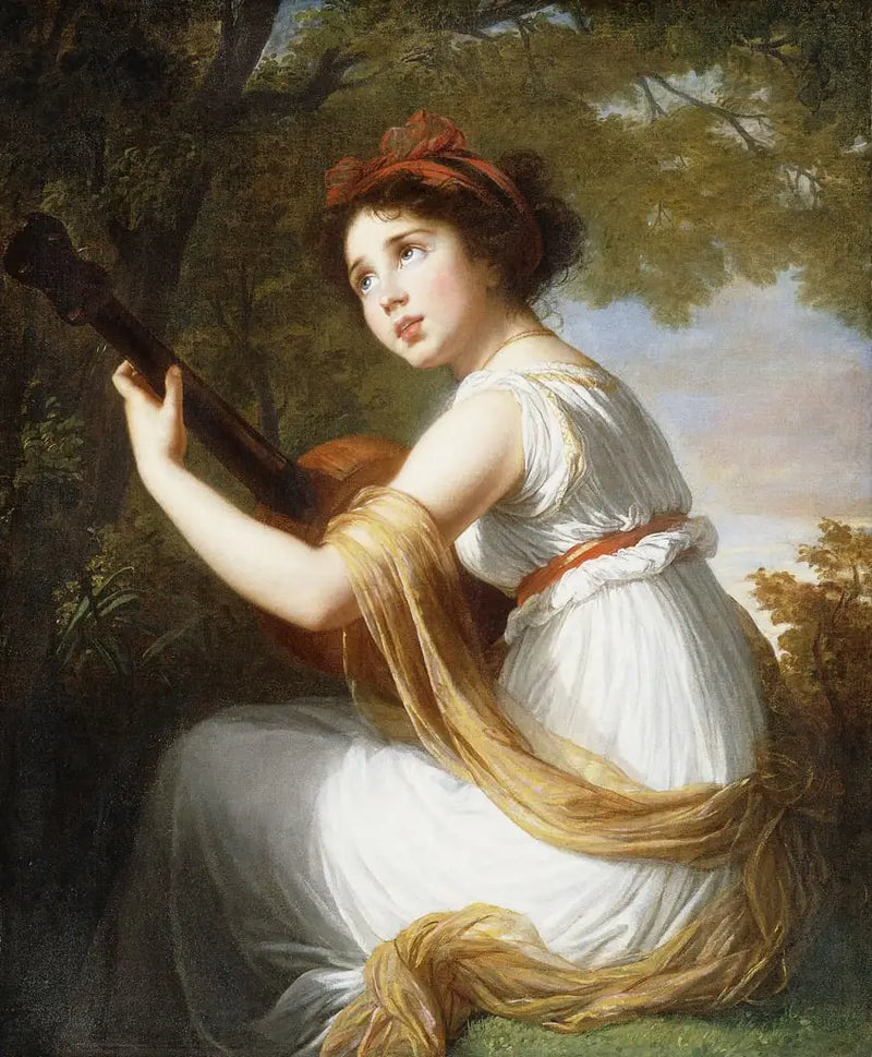 Julie Le Brun suonando la chitarra - Élisabeth Vigée Le Brun