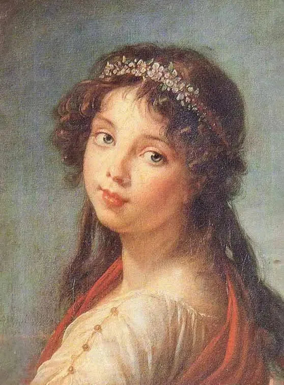 Julie Lebrun guardando oltre la spalla - Élisabeth Vigée Le Brun