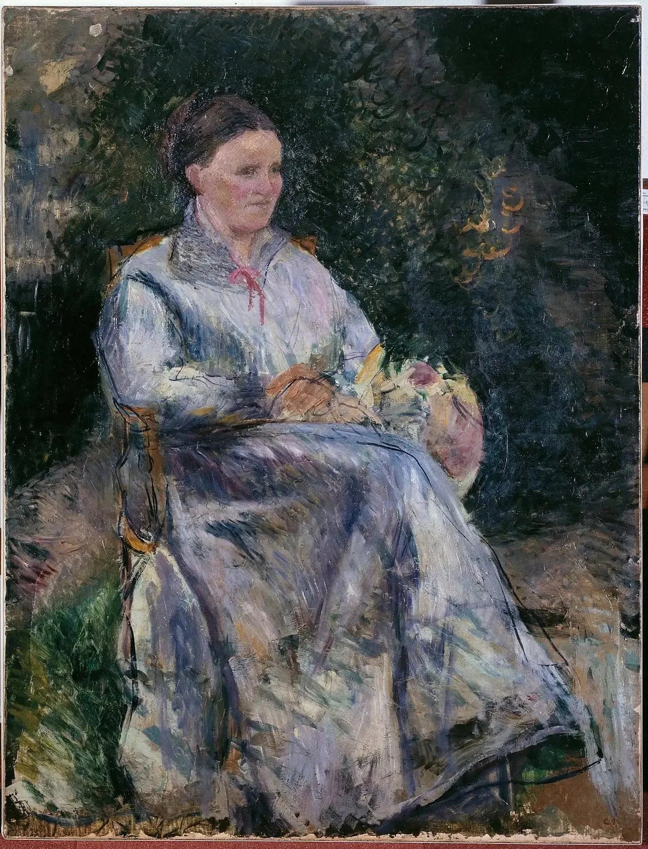 Julie Pissarro au jardin - Camille Pissarro image 1 copie de tableau peinte à la main
