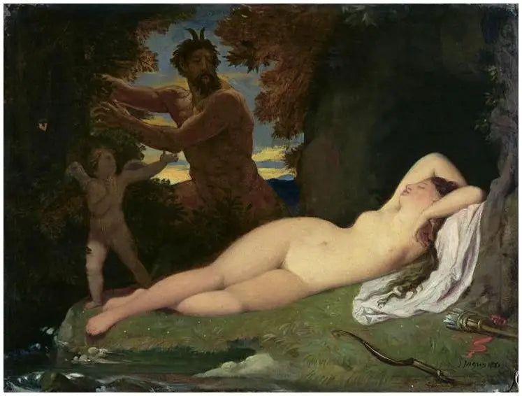 Jupiter et Antiope - Jean-Auguste-Dominique Ingres image 1 tableau peint à l’huile sur toile