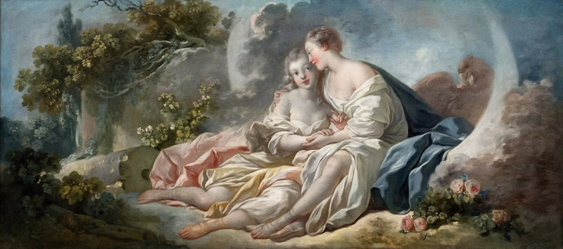 Giove sotto i tratti di Diana, seducendo Callisto - Jean-Honoré Fragonard