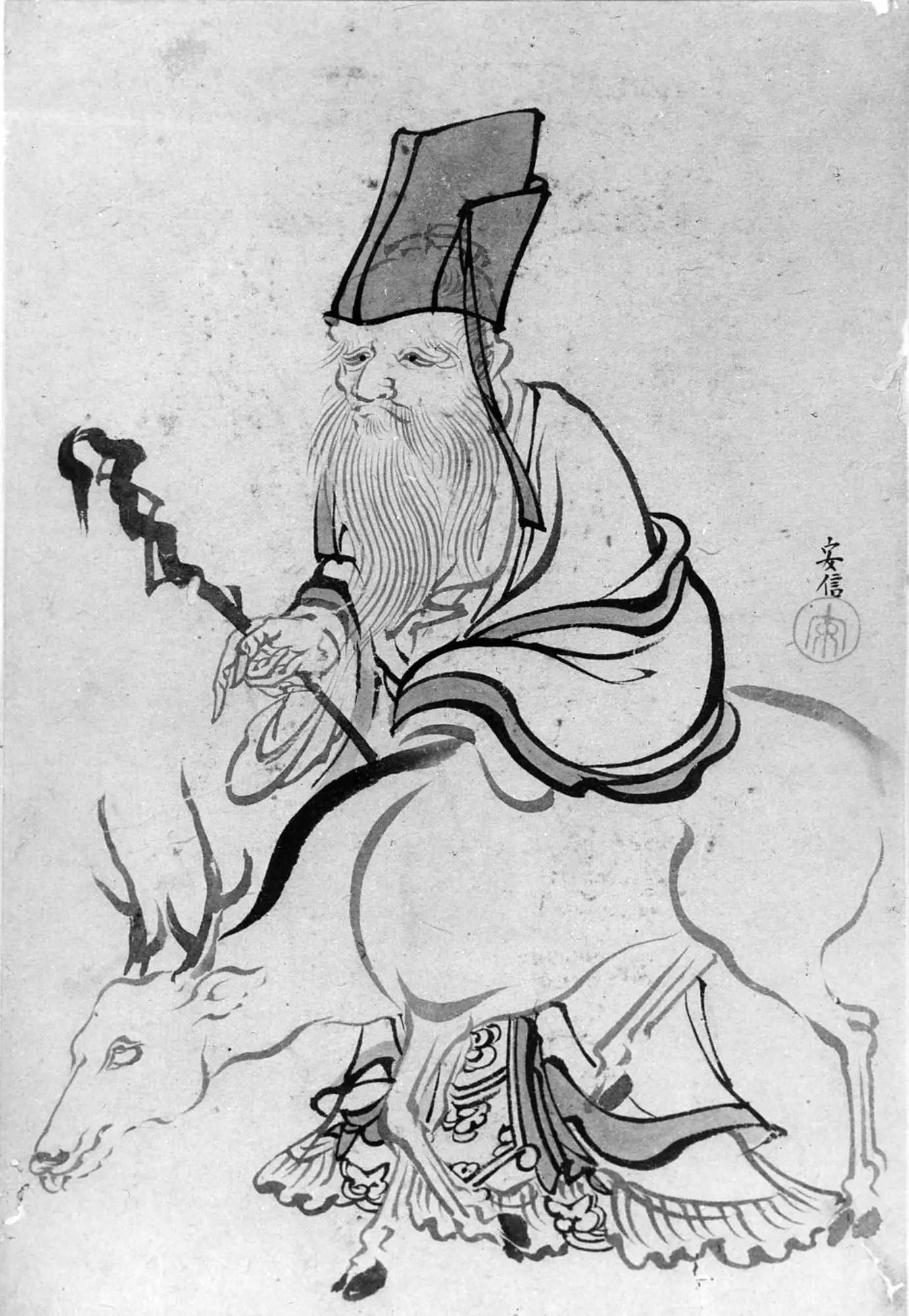 Juro (Dieu de la chance) - Hokusai - Alpha Reproduction