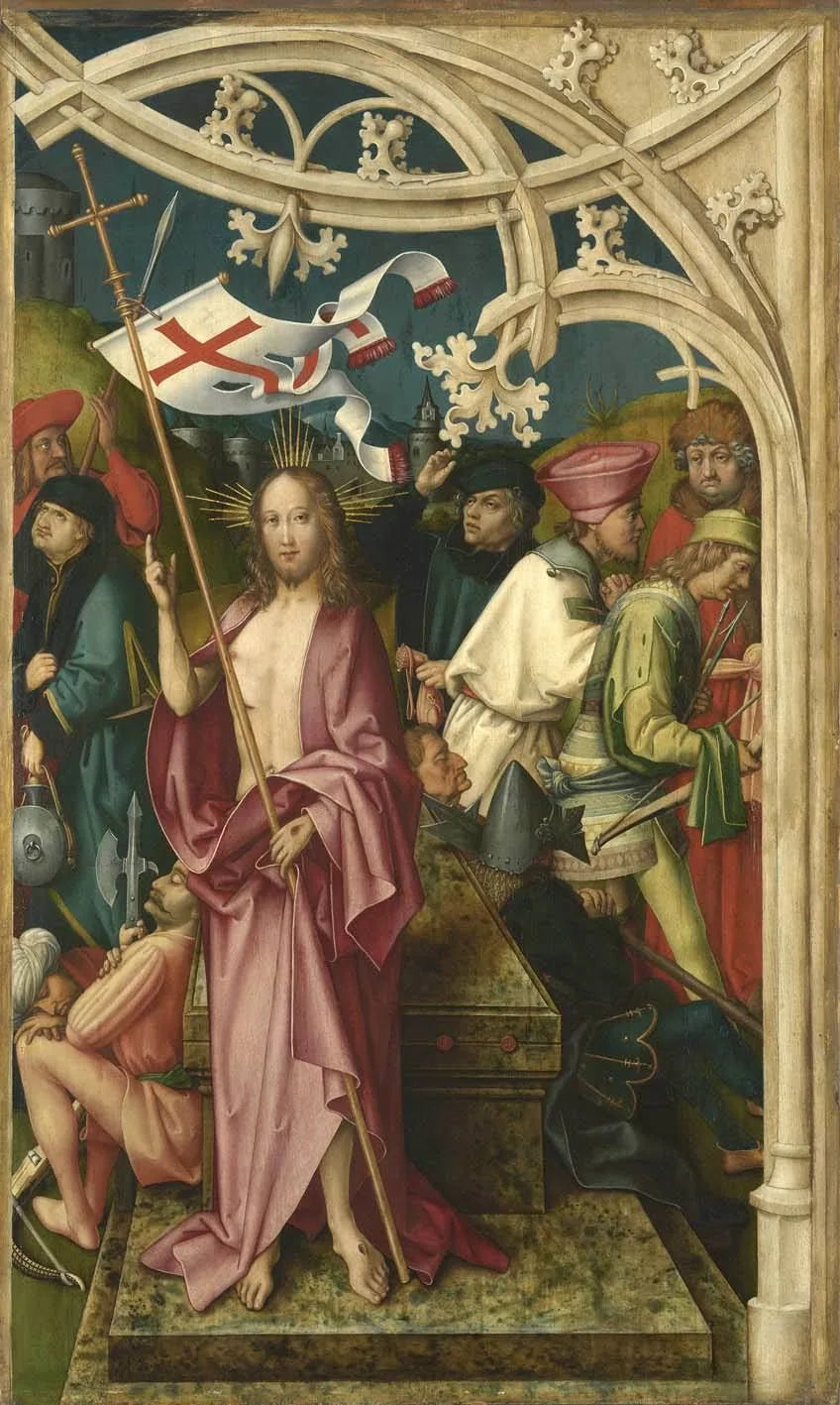 Kaisheimer Altar: Auferstehung Christi - Hans Holbein the Elder image 1 reproduction artisanale de tableau