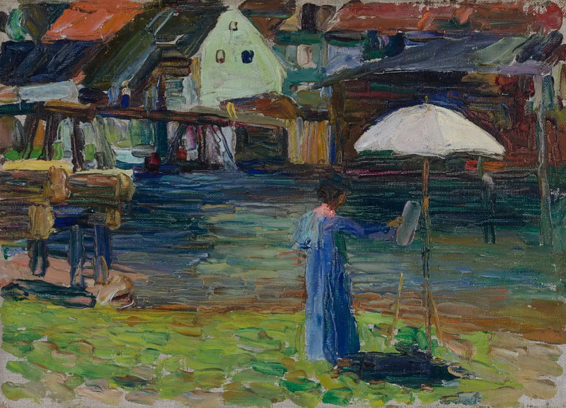Kallmünz - Gabriele Münter quadro I - Vassily Kandinsky