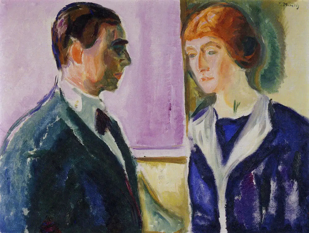 Reproduction du tableau « Käte et Hugo Perls - Edvard Munch » par Alpha Reproduction en peinture à l’huile
