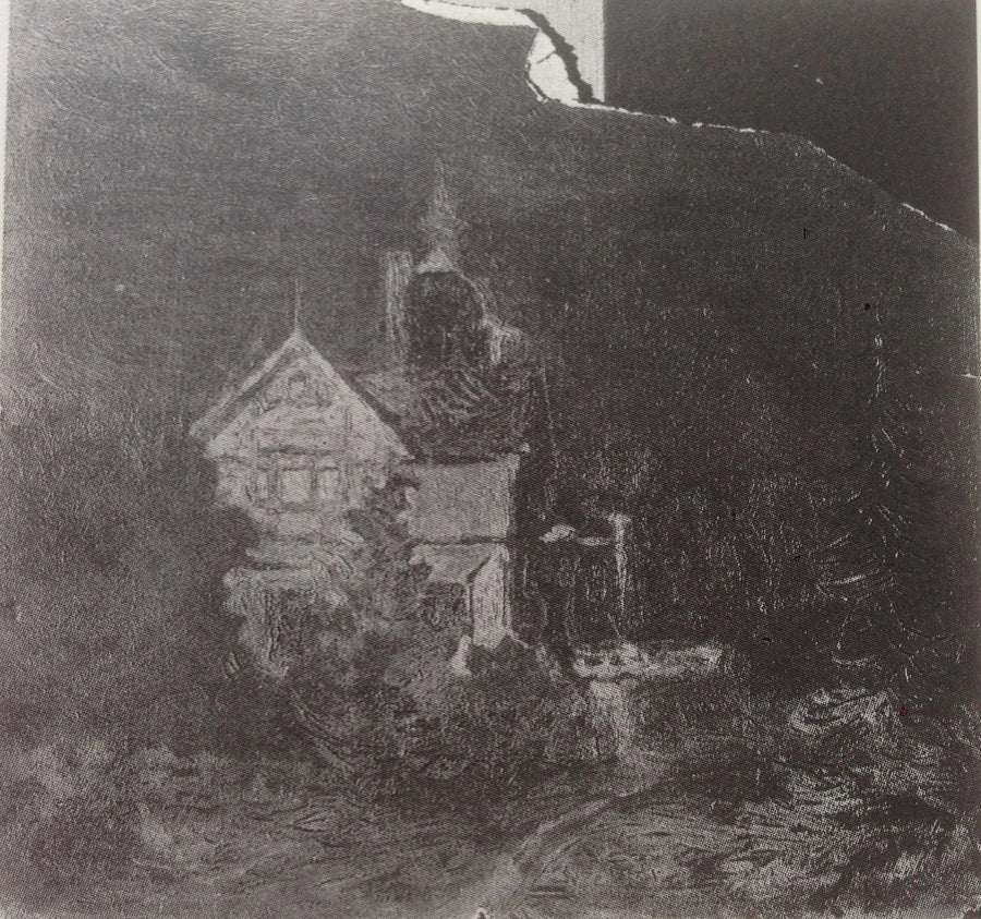 Paysage nocturne, peinture de Kazimir Malevitch