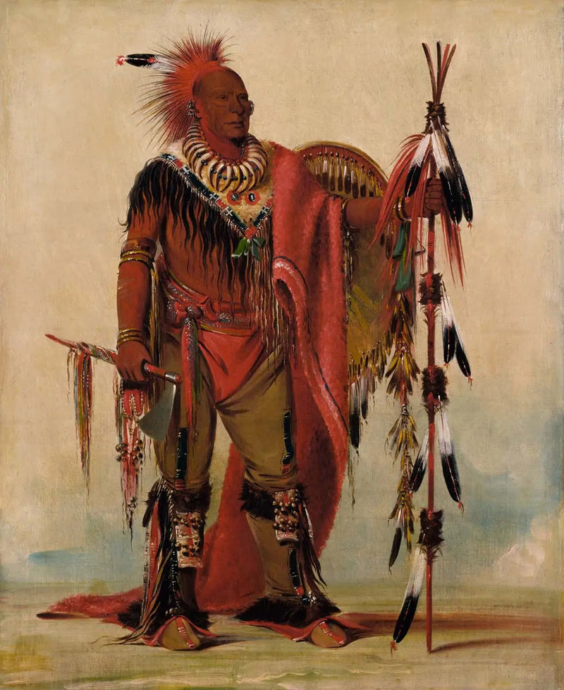 Kee-o-kúk, il volpe vigile, capo della tribù - George Catlin