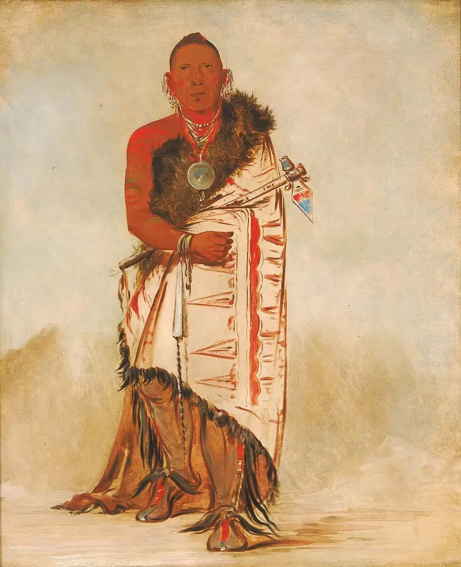 Ki-hó-go-waw-shú-shee, capo coraggioso, capo della tribù - George Catlin