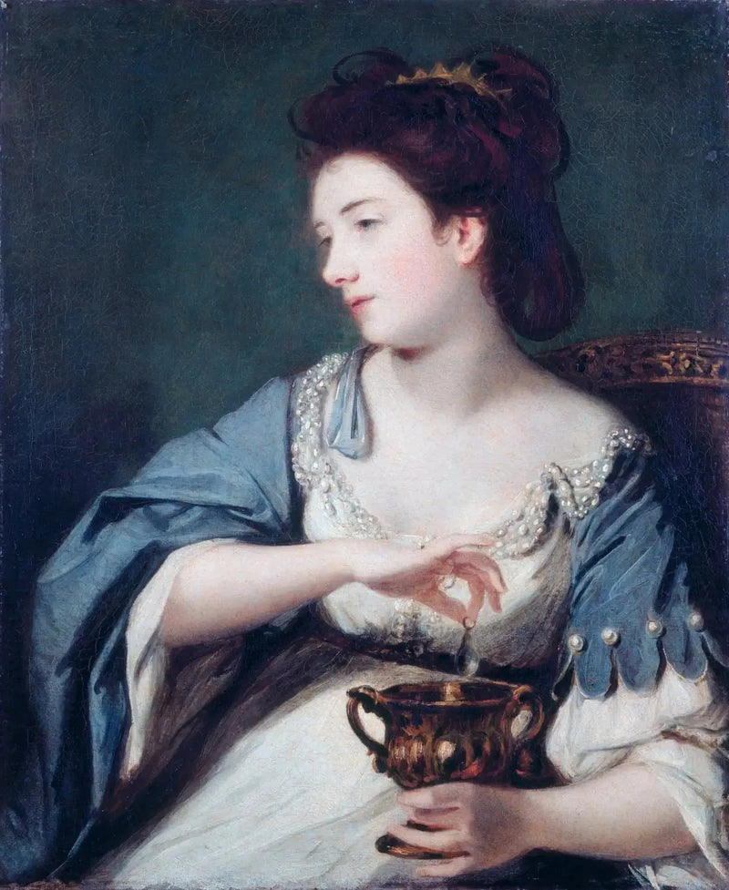 Kitty Fisher (1741–1767) dans le ruolo di Cleopatra dissolvendo la perla - Joshua Reynolds