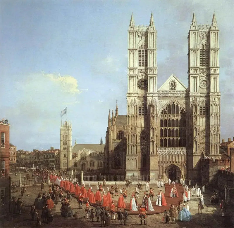 L'Abbaye de Westminster avec la processione dell'ordine del Bagno - Canaletto