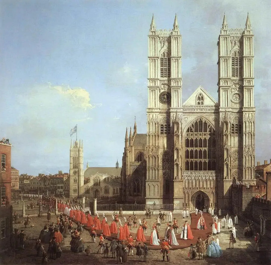 L'Abbaye de Westminster avec la processione dell'ordine del Bagno - Canaletto