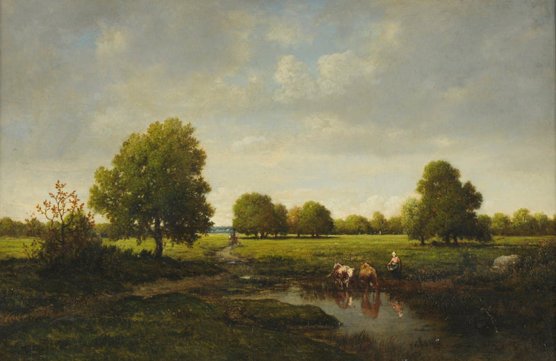 L'abbeveratoio - Théodore Rousseau