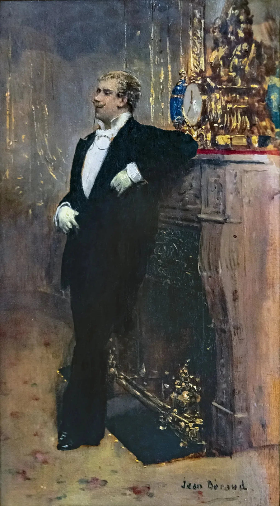 L'attore Coquelin aîné appoggiato - Jean Béraud
