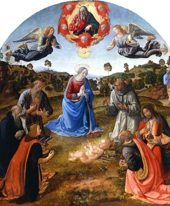L'Adorazione del Bambino Gesù - Cosimo Rosselli