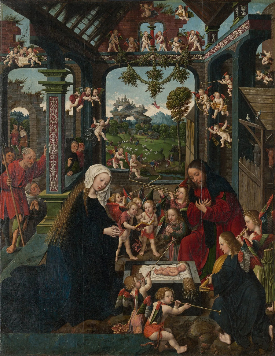 L'Adorazione del Bambino Gesù - Jacob Cornelisz van Oostsanen