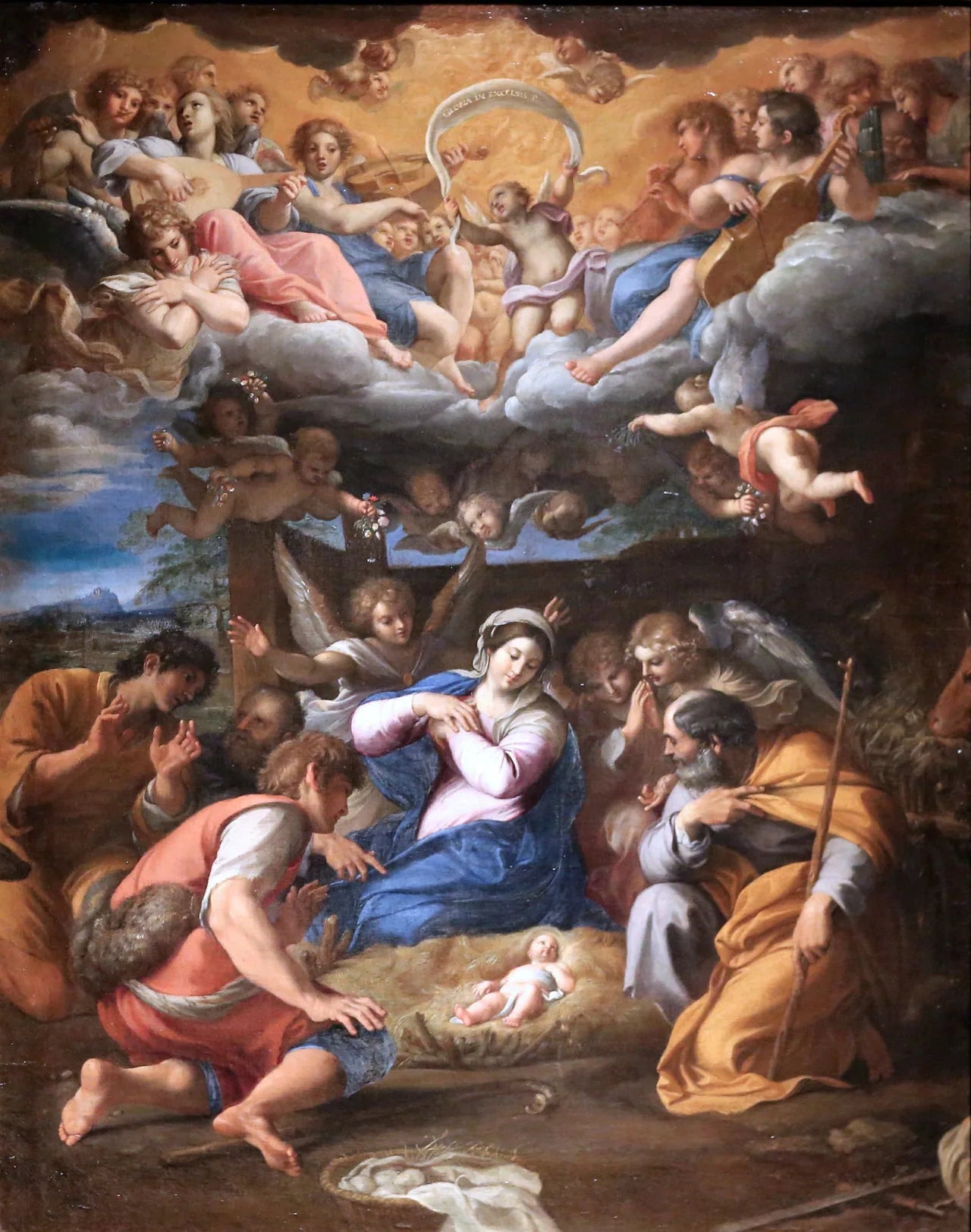 L’Adoration des bergers - Annibale Carracci image 1 reproduction de peinture à l’huile