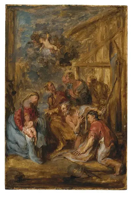 L'adoration des bergers, après 1630 - Antoine van Dyck image 1 copie de tableau peinte à la main