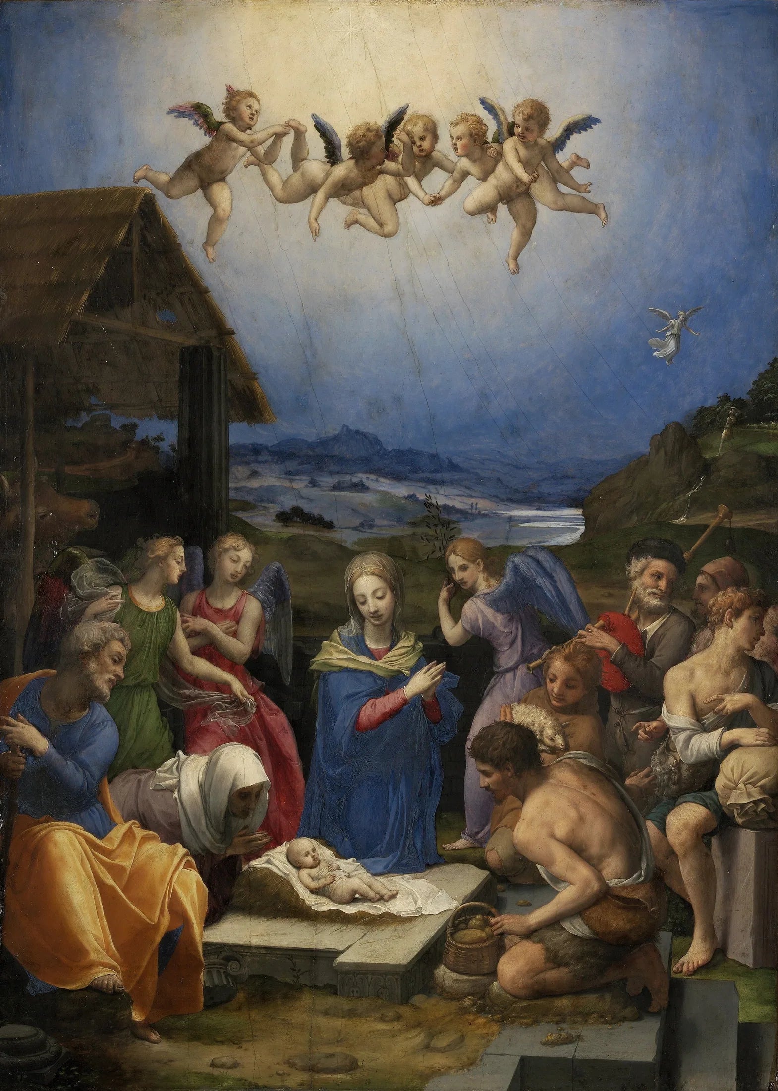L’Adoration des bergers - Bronzino image 1 reproduction de peinture à l’huile