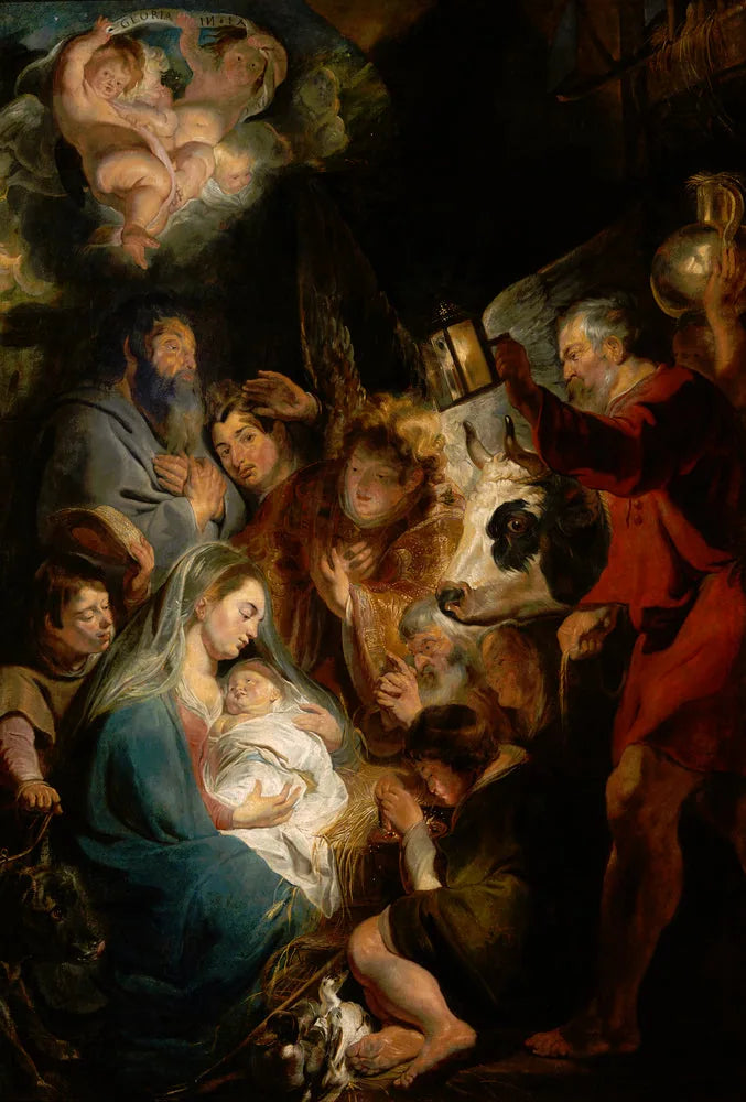 L'Adoration des bergers - Jacob Jordaens image 1 reproduction de peinture à l’huile
