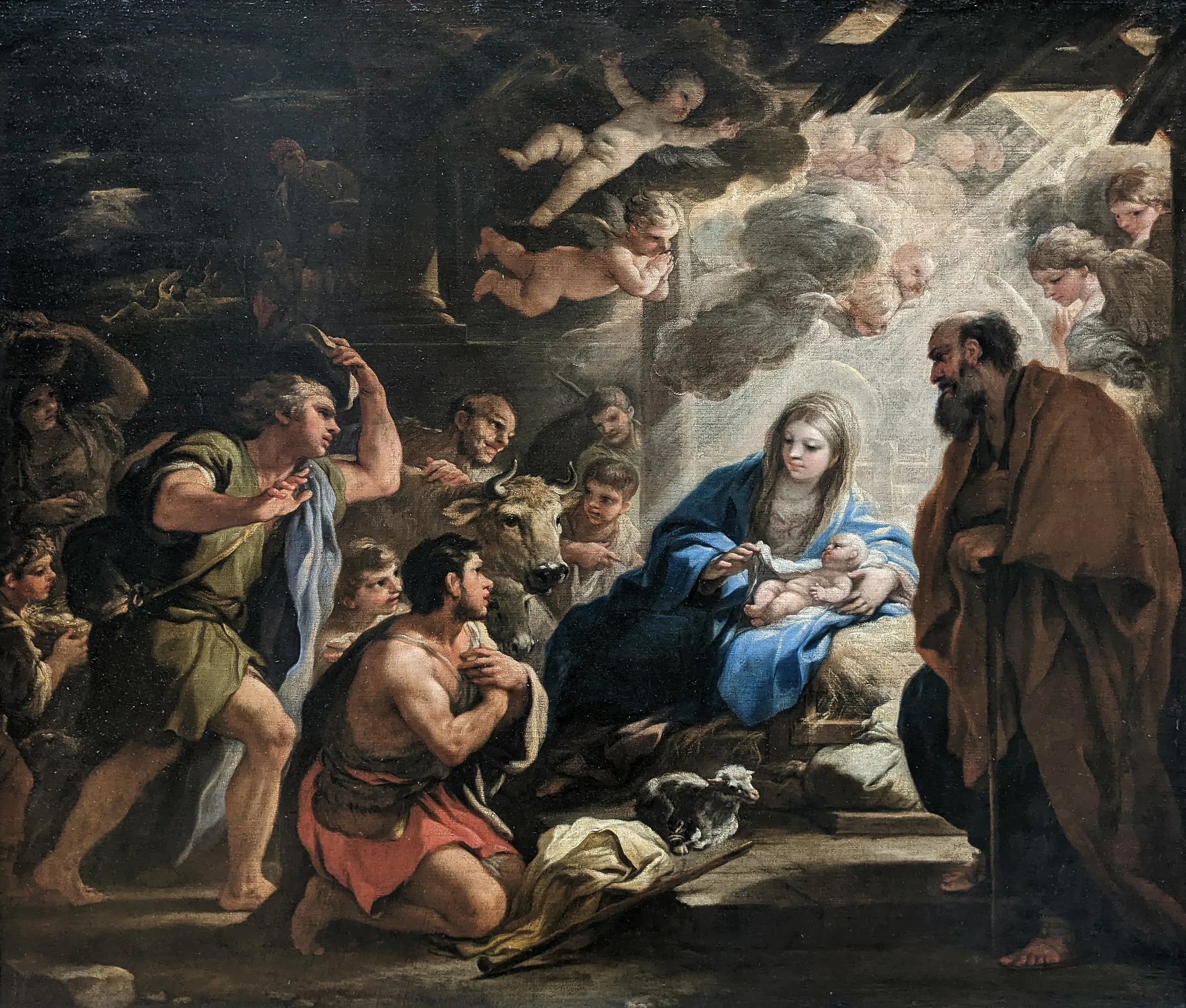L'Adoration des bergers - Luca Giordano image 1 tableau peint à l’huile sur toile
