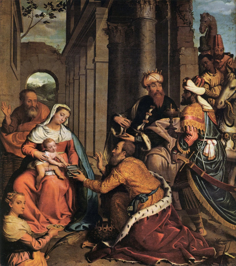 L'Adorazione dei Magi con Santa Lucia - Giovanni Battista Moroni