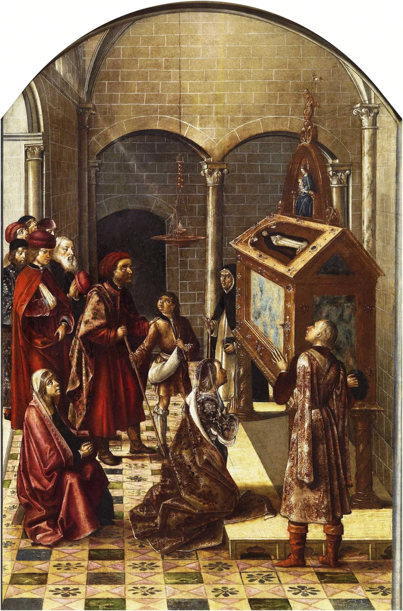 L'Adorazione del Sepolcro di San Pietro Martire - Pedro Berruguete