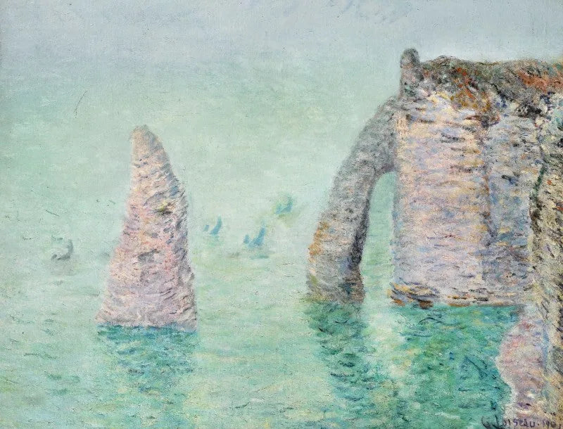 L'aiguille e la porta d'aval (Étretat) - Gustave Loiseau