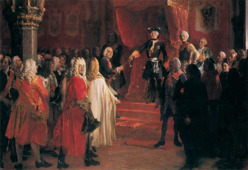 L'allégeance della Dieta di Slesia davanti a Federico II a Breslavia - Adolph von Menzel