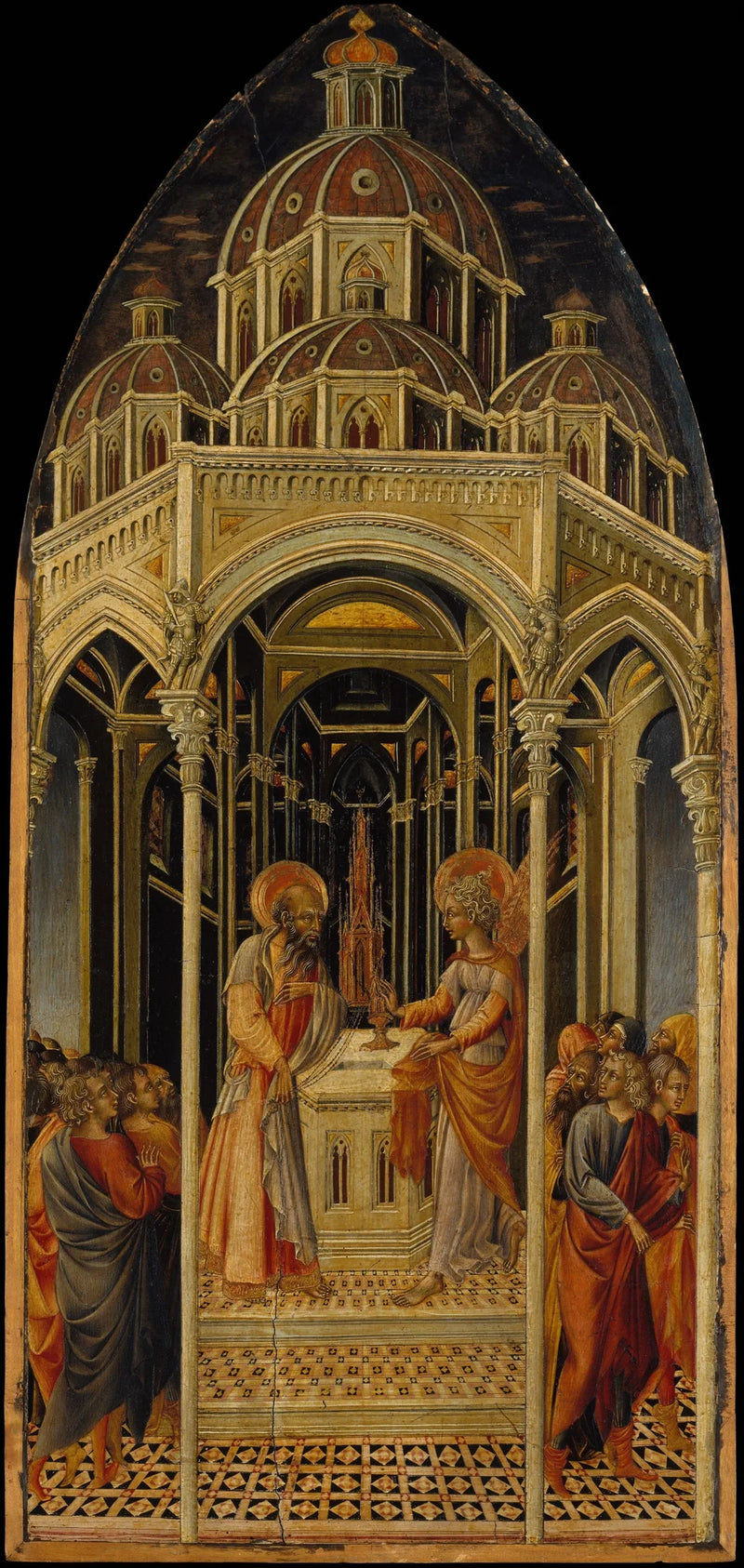 L'Annunciazione a Zaccaria ; (retro) L'Angelo dell'Annunciazione - Giovanni di Paolo
