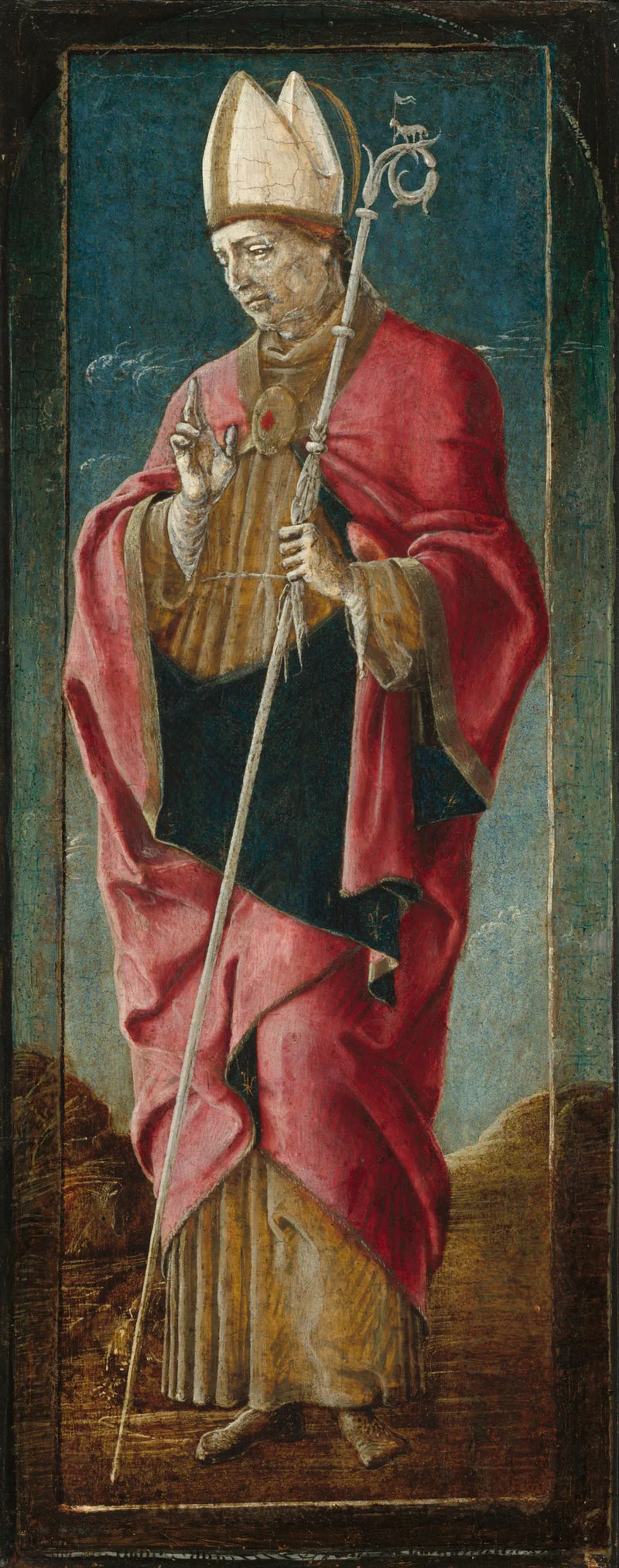 L'Annunciazione con san Francesco e san Luigi di Toulouse [pannello all'estrema destra] - Cosmé Tura