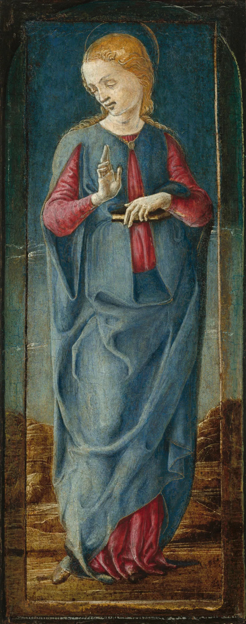L'Annunciazione con san Francesco e san Luigi di Toulouse [pannello centrale destro] - Cosmé Tura